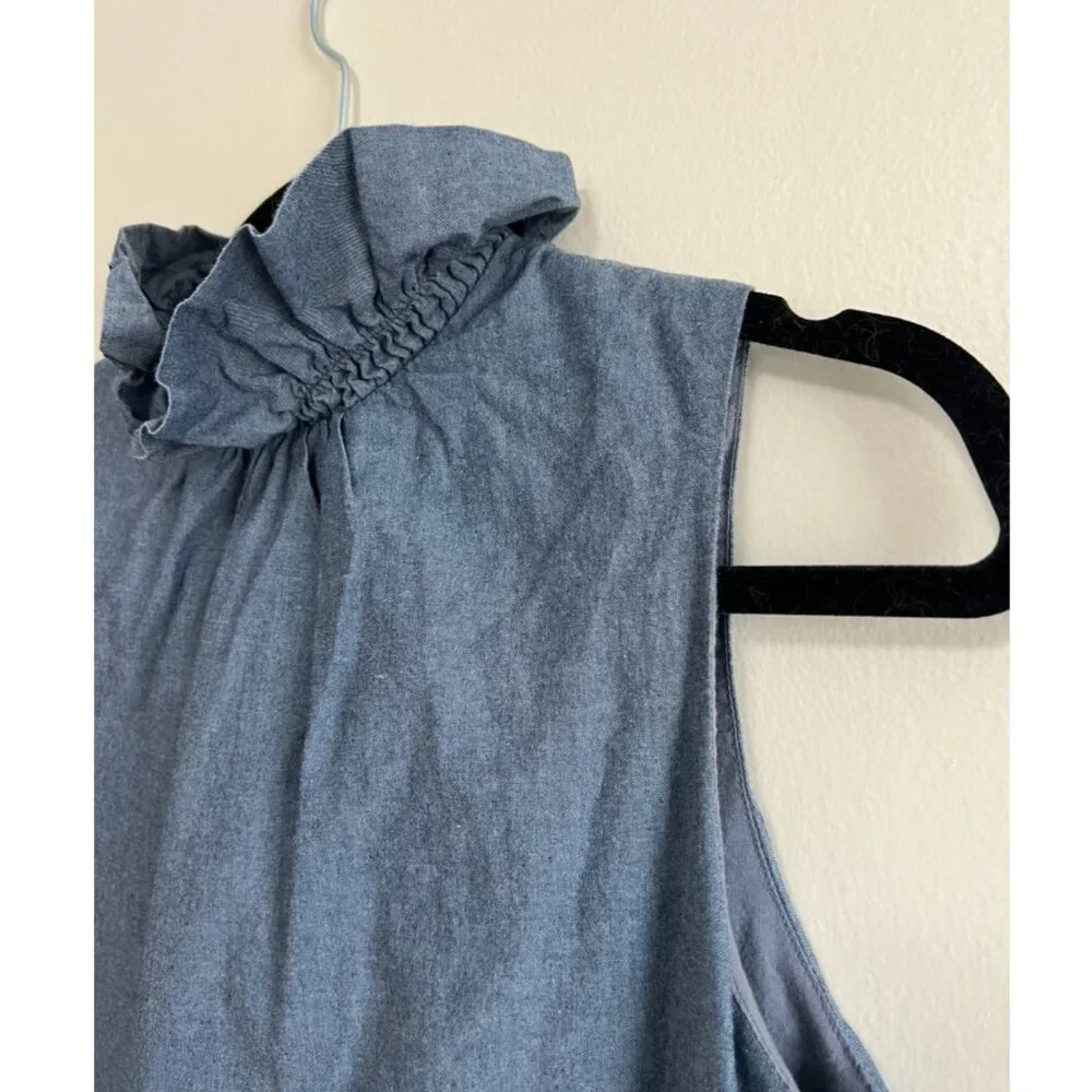 Banana Republic Sleeveless Ruffle Neck Dress - Picture 4 of 5